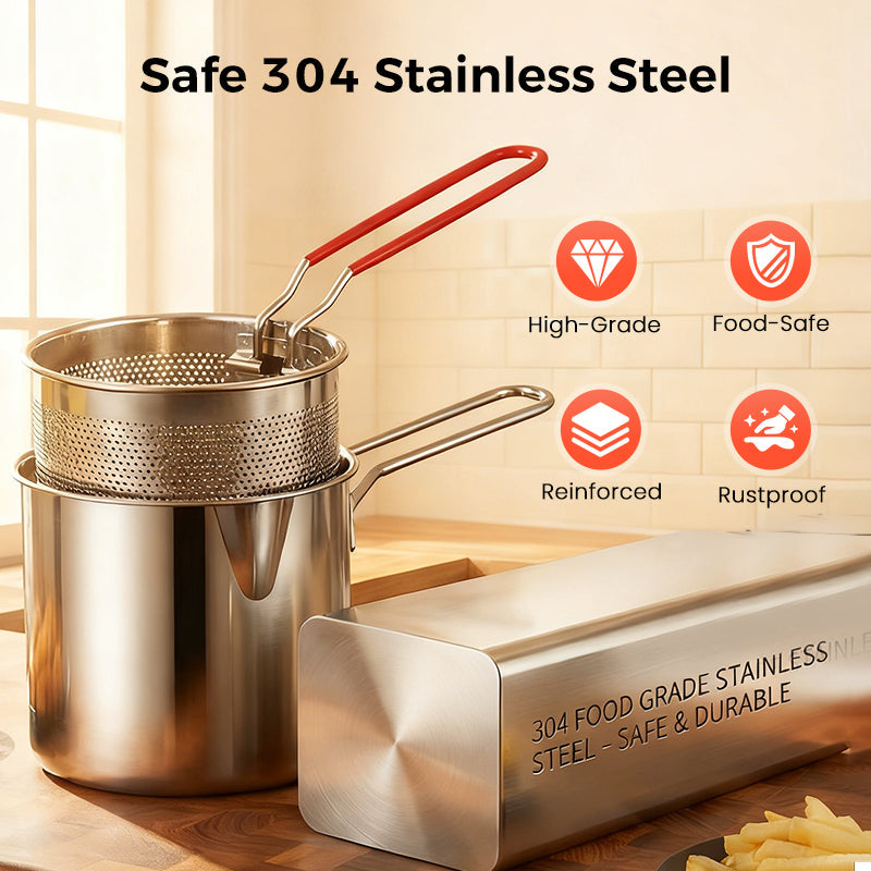🔥304 Stainless Steel Multifuntional Fryer