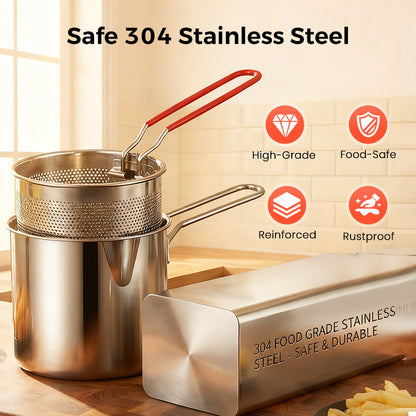 🔥304 Stainless Steel Multifuntional Fryer