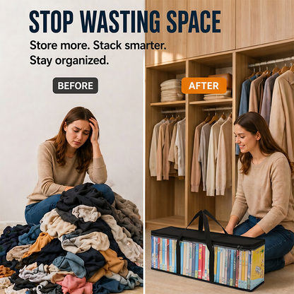 🔥 Buy 2 Get 1 Free 📦 Large Heavy-Duty Thick Plastic Clear Storage Bag for Clothes, Moving & Storage