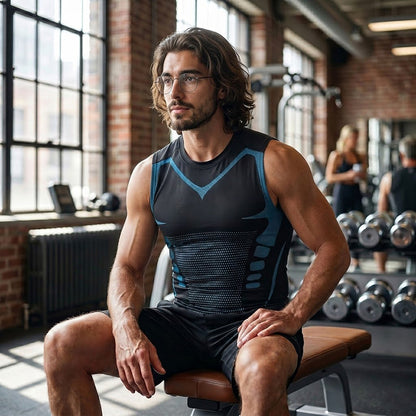 Ionic Shaping Vest – Cooling compression, smooths belly & love handles. Invisible under shirts. Feel confident again! 💪✨