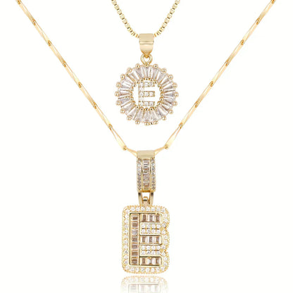 💖2 Pack - Initial Letter Pendant Necklaces