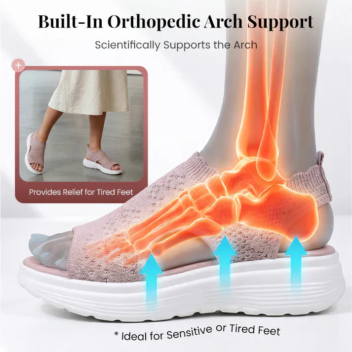 💐 Women's Breathable Knit Platform Sandals – Air-permeable knit upper, cushioned sole & lightweight comfy summer footwear ✨
