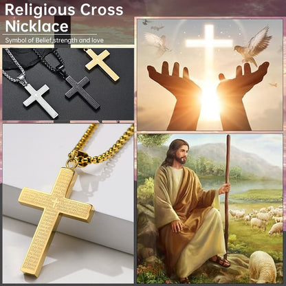 ✝️Lord's Prayer Scibble Cross Necklace🎁🕯️