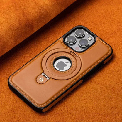 Full Faux Leather Shockproof Magnetic Case for iPhone