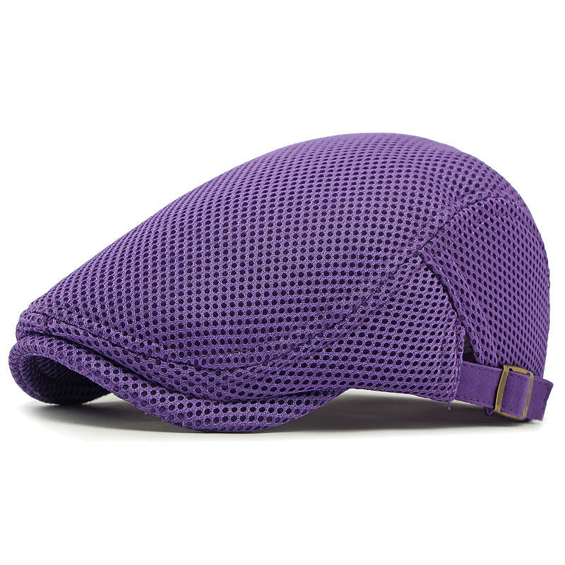 🧢Breathable Flat Cap with Adjustable Strap – Mesh Fabric, Classic Ivy Style & Built-in Sweatband – All-Day Comfort🌞