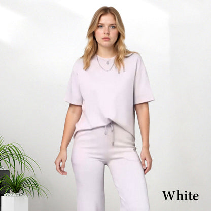 ✨Chic Women's 2-Piece Outfit – Comfy Top & Matching Pants