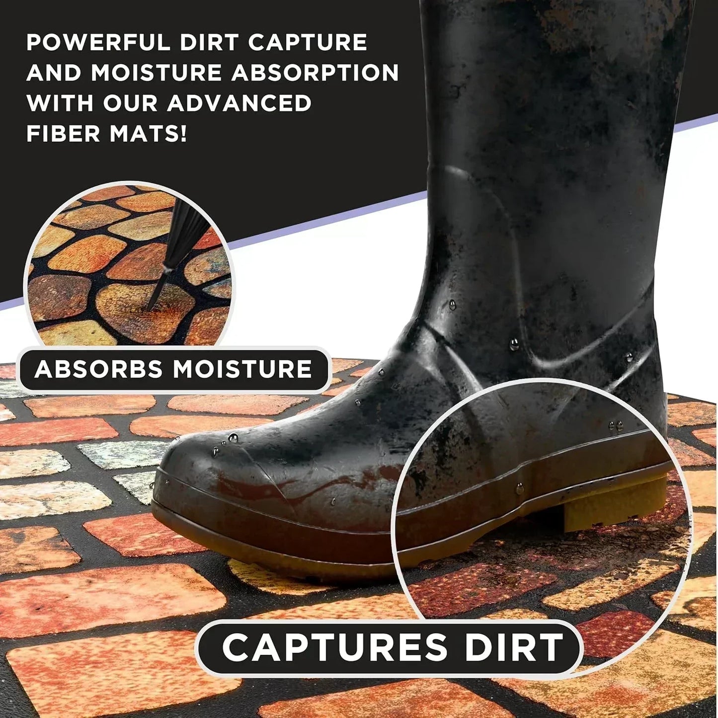 💖Boho Style Semicircular Door Mat - Non Slip Soft Floor Carpet