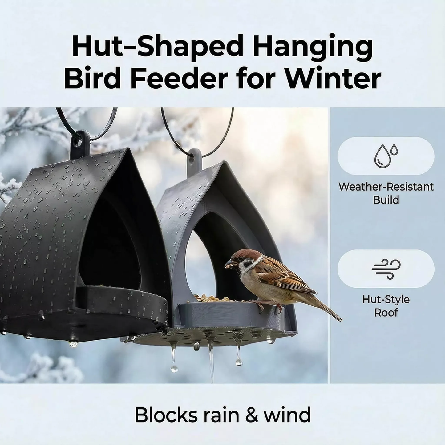 Hanging Bird Feeder for Garden with Roof🐦