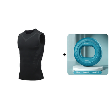 Ionic Shaping Vest – Cooling compression, smooths belly & love handles. Invisible under shirts. Feel confident again! 💪✨