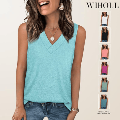 ✨Women's Sleeveless V-Neck Slimming Loose Fit Casual Tank Top
