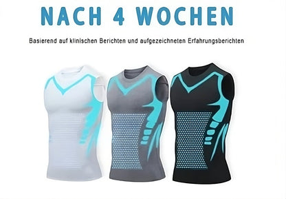 Ionic Shaping Vest – Cooling compression, smooths belly & love handles. Invisible under shirts. Feel confident again! 💪✨
