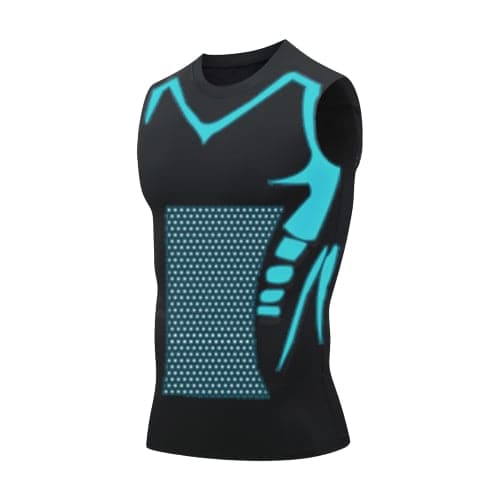 Ionic Shaping Vest – Cooling compression, smooths belly & love handles. Invisible under shirts. Feel confident again! 💪✨