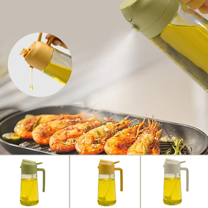 🍳🔥 2-in-1 Glass Oil Sprayer – Spray & dispense in one ✨