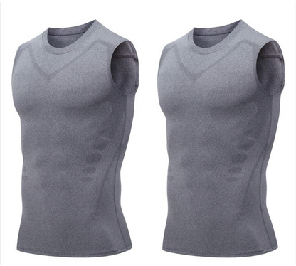 Ionic Shaping Vest – Cooling compression, smooths belly & love handles. Invisible under shirts. Feel confident again! 💪✨