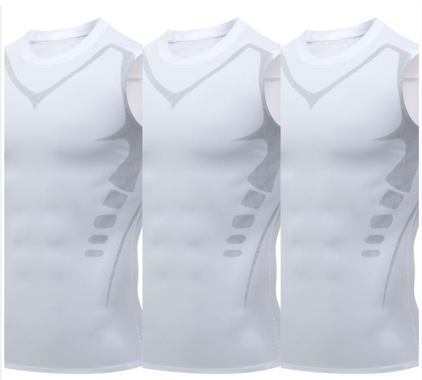 Ionic Shaping Vest – Cooling compression, smooths belly & love handles. Invisible under shirts. Feel confident again! 💪✨