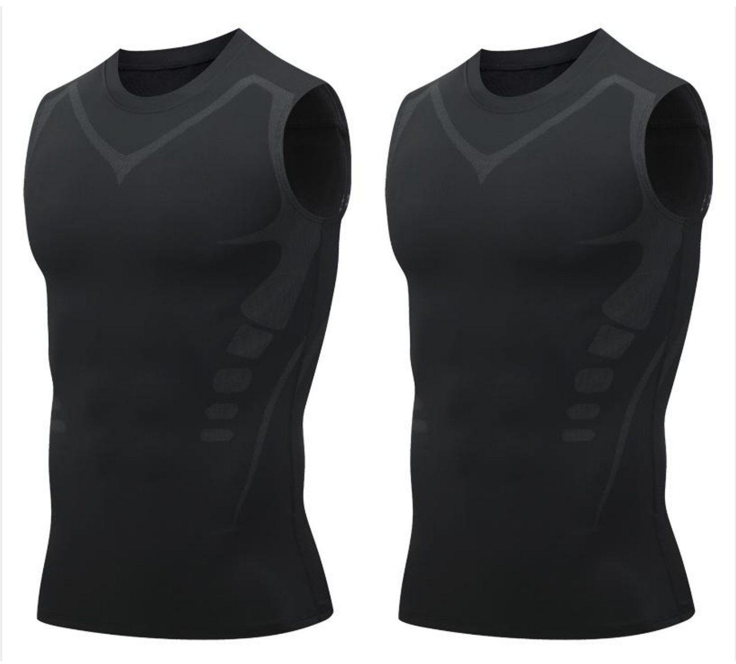 Ionic Shaping Vest – Cooling compression, smooths belly & love handles. Invisible under shirts. Feel confident again! 💪✨