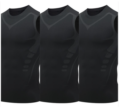 Ionic Shaping Vest – Cooling compression, smooths belly & love handles. Invisible under shirts. Feel confident again! 💪✨