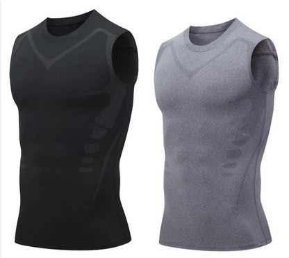 Ionic Shaping Vest – Cooling compression, smooths belly & love handles. Invisible under shirts. Feel confident again! 💪✨