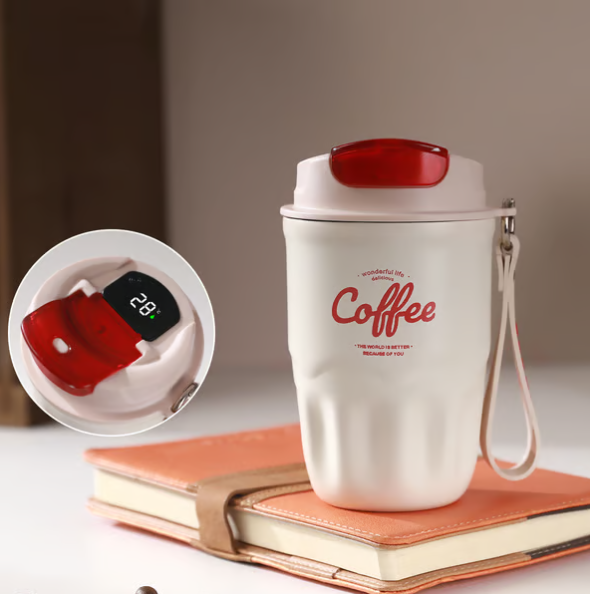☕ 316 Stainless Steel Coffee Vacuum Flask with Smart Temperature Display 🌡️