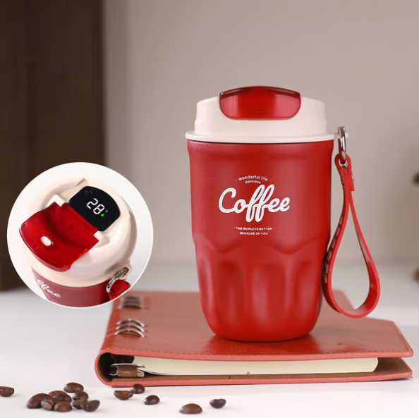 ☕ 316 Stainless Steel Coffee Vacuum Flask with Smart Temperature Display 🌡️