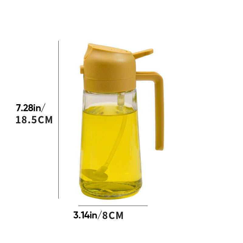 🍳🔥 2-in-1 Glass Oil Sprayer – Spray & dispense in one ✨