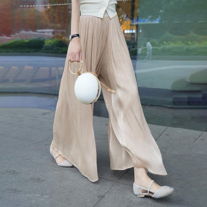 🔥Hot Sale 49% Off🔥Glazed Ice Silk Floor-Length Wide-Leg Culottes