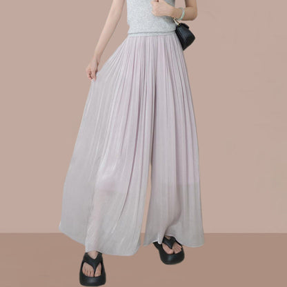 🔥Hot Sale 49% Off🔥Glazed Ice Silk Floor-Length Wide-Leg Culottes