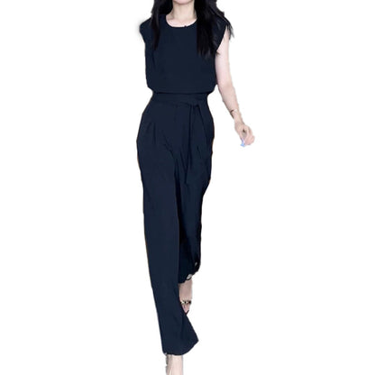 🎉（Great Sale⛄BUY 2 Get 10% OFF + FREE SHIPPING)🎉Fashion Sleeveless Wide-Legged Pants Set