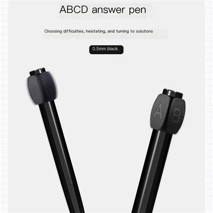 🎉(Buy 1 Get 1 Free for a limited time)🎉ABCD Rotary Answer Black Neutral Pen