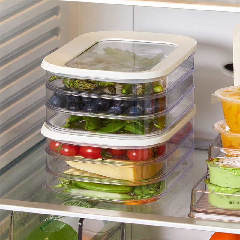 Food Storage Containers with Lid Clear Fridge Crisper