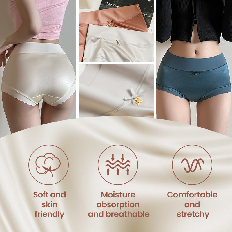 🔥Hot Sale - Buy 2 Get 1 Free🔥Premium Satin Antibacterial Moisture-absorbing Panties