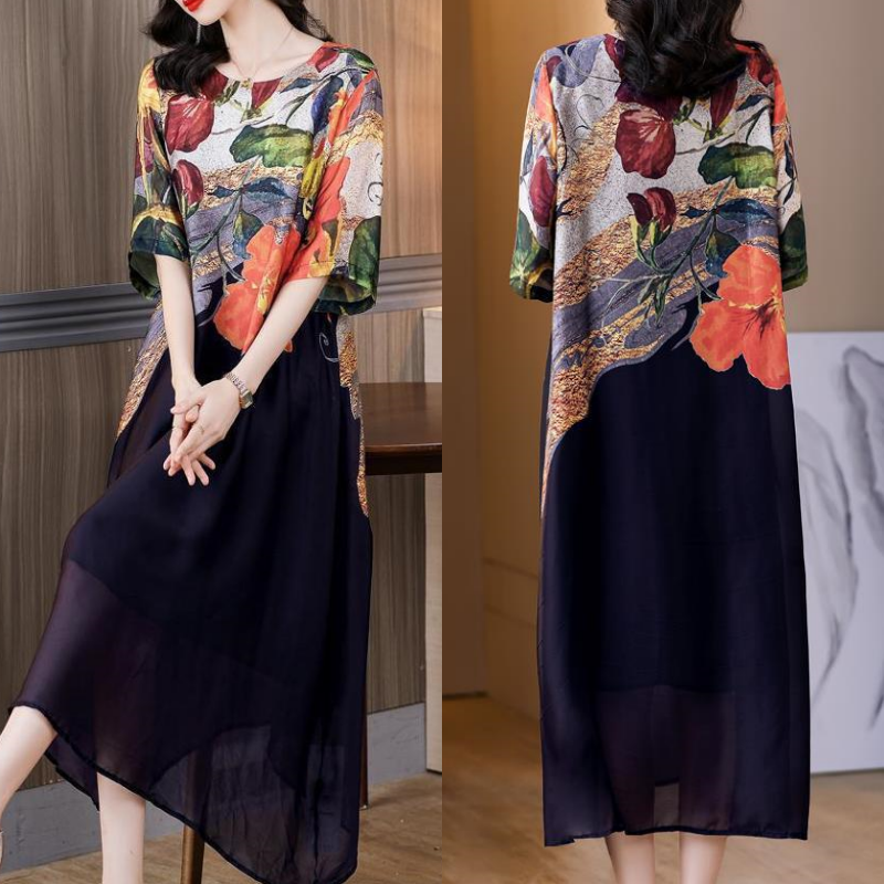 💃Women's Elegant Flowy Floral Print Plus Size Dress