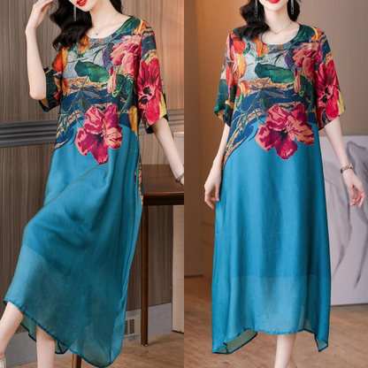 💃Women's Elegant Flowy Floral Print Plus Size Dress