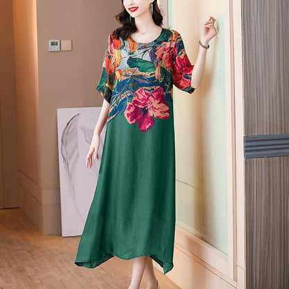 💃Women's Elegant Flowy Floral Print Plus Size Dress