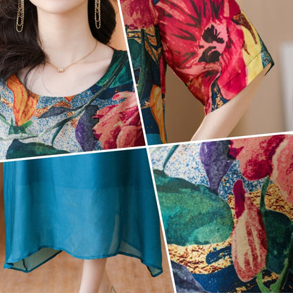 💃Women's Elegant Flowy Floral Print Plus Size Dress