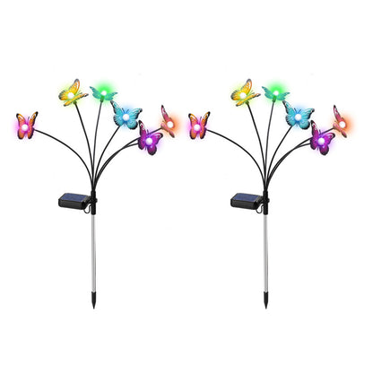 Solar Outdoor Waterproof Butterfly Ground Plug Light