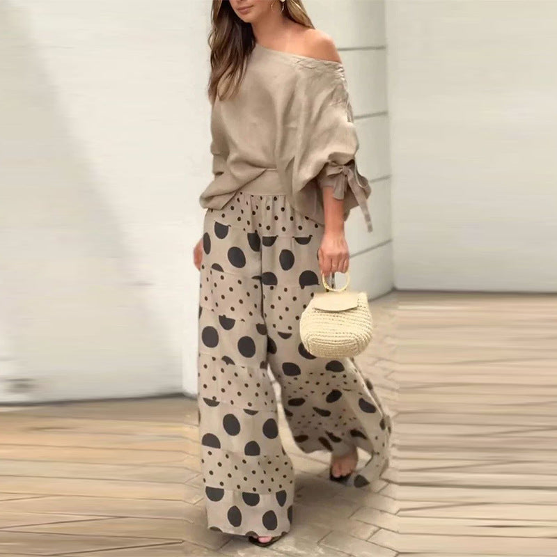 🌷Limited Time Offer 41%OFF🌸Women's Casual Loose Geometric Print 2-Piece Suit🍀