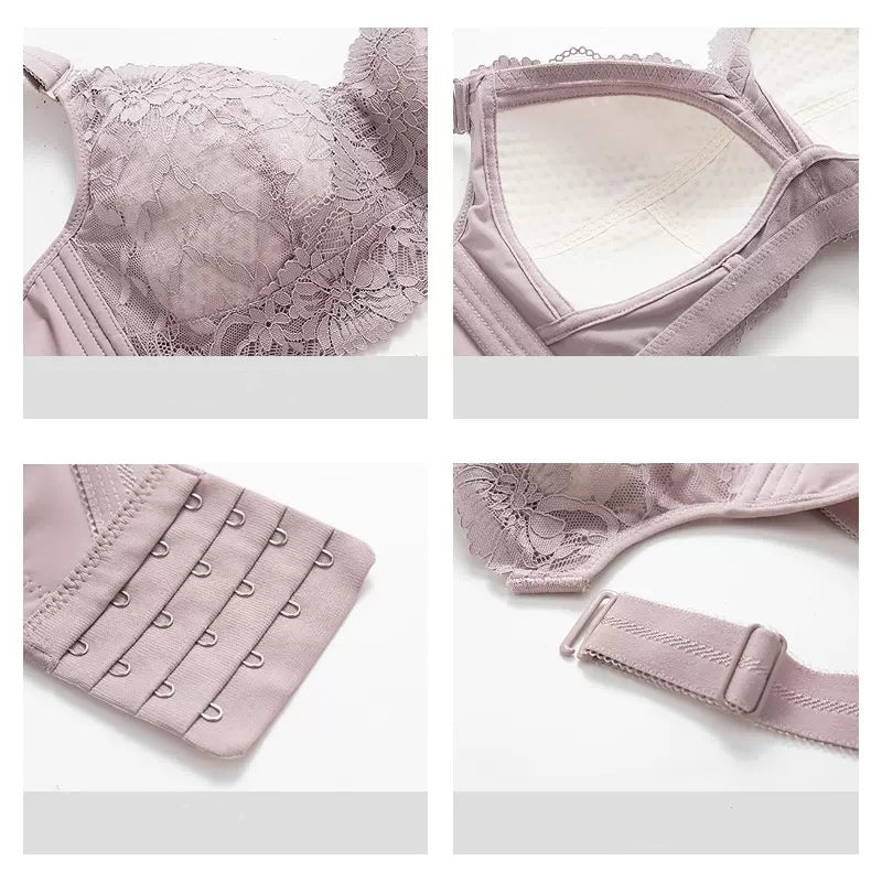 🔥Limited time offer buy 1 get 1 free🎁Breathable Wire-Free Full Coverage Lace Bra