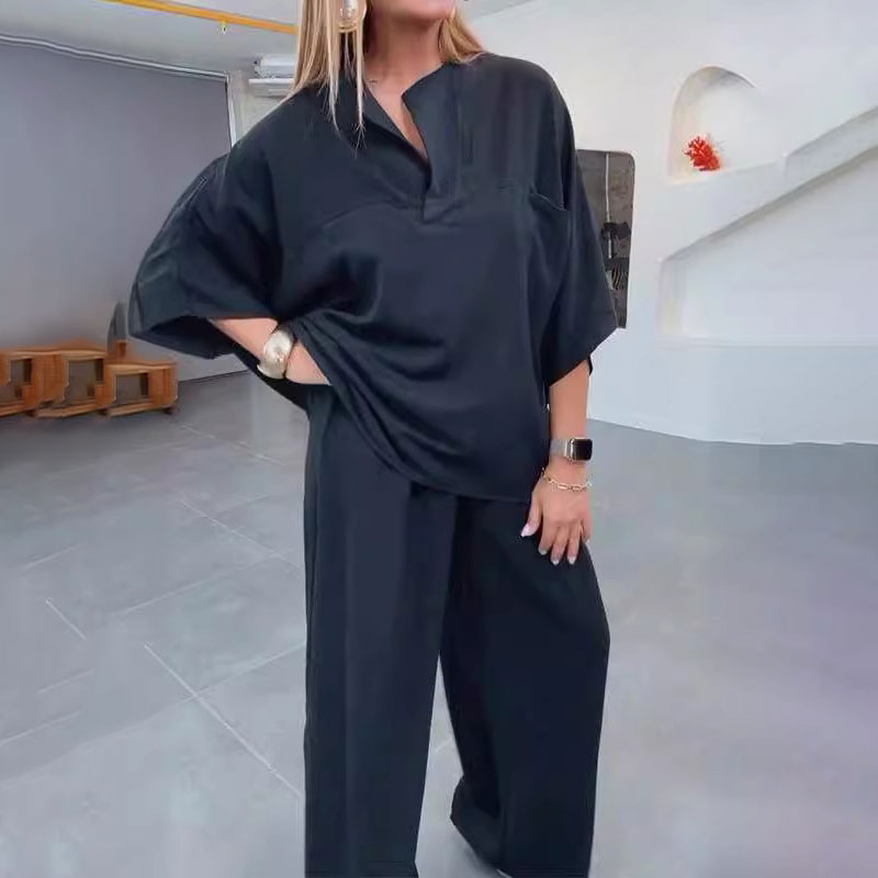 💥Hot 41% OFF💥Women's 2 Piece Outfits Oversized Top & Wide Leg Pants