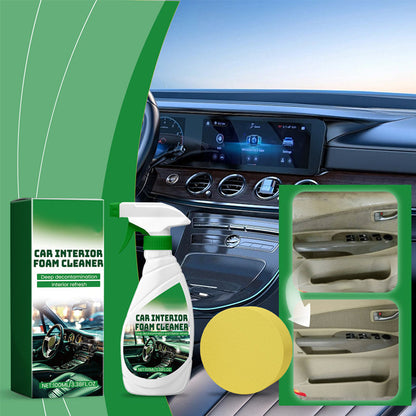 🔥Family Essentials🔥Effective Car Interior Foam Cleaner with Sponge