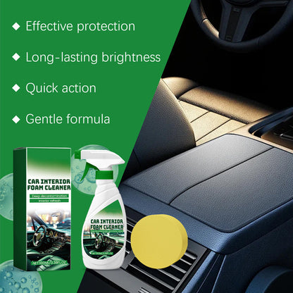 🔥Family Essentials🔥Effective Car Interior Foam Cleaner with Sponge