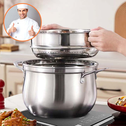 💥Family Essentials💥Multipurpose Large Capacity Stainless Steel Steamer Pot