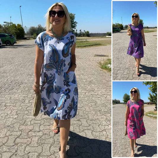 🌷Limited Time Offer 41%OFF💞Women's Printed T Shirt Dress