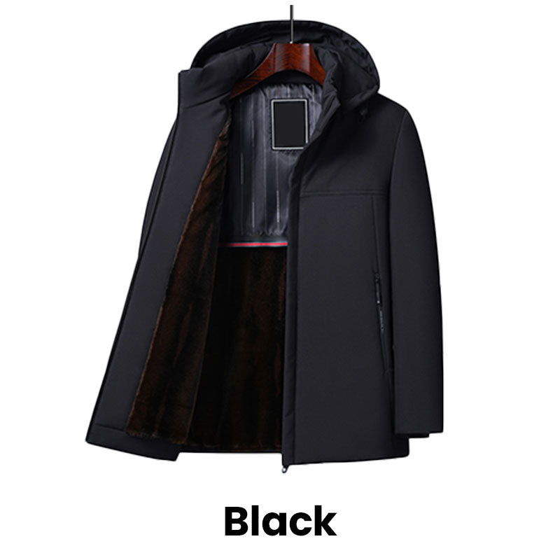 🥰Warm Gift - Men's Warm Thickened Hooded Jacket