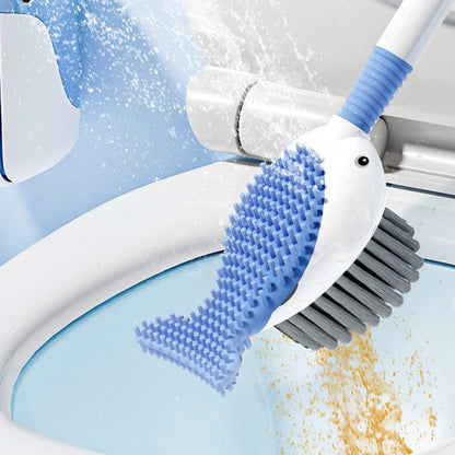 Wall-Mounted Suction Cup Toilet Cleaning Brush Set