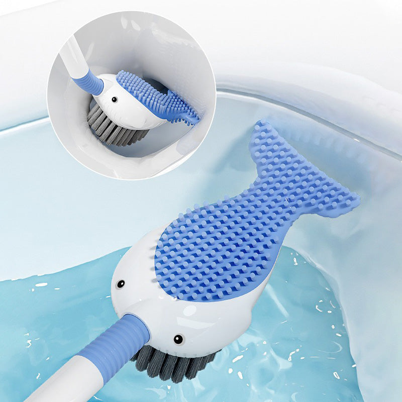 Wall-Mounted Suction Cup Toilet Cleaning Brush Set