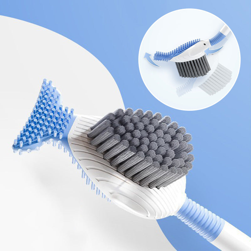 Wall-Mounted Suction Cup Toilet Cleaning Brush Set