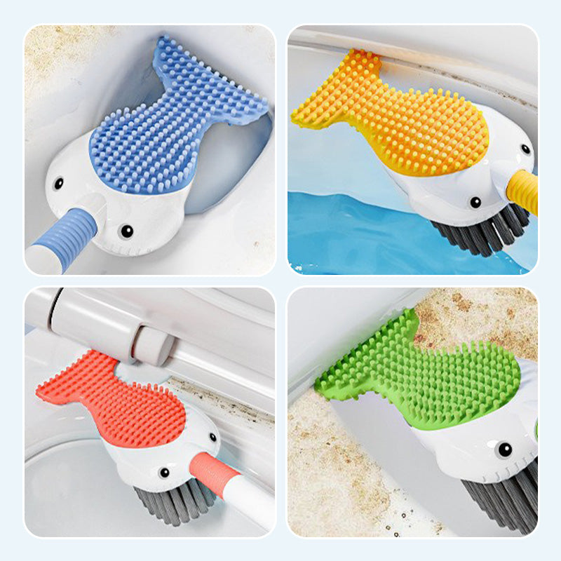 Wall-Mounted Suction Cup Toilet Cleaning Brush Set