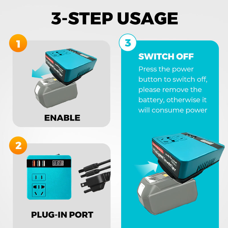 Multifunctional Intelligent Voltage-converting Lithium Battery Inverter Power Bank