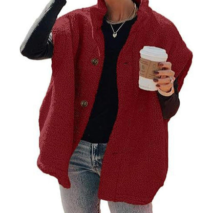 🍂 Women’s Cosy Teddy Fleece Stand Collar Gilet – Versatile Layering Piece For Everyday Wear